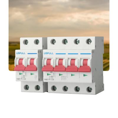 China USFULL 500V 1000V DC Solar PV System High Quality Miniature Photovoltaic Circuit Breaker 10A 16A 20A 25A 32A 40A 50A 63A CE Certificate for sale