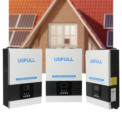 China Solar Power System USFULL Home Made In China Competitive Price 3000w 24v 230v 50A Hybrid Solar Inverter Highfrequency Pure Sine Wave Off Grid for sale