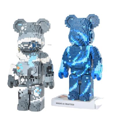 China Toy Violent Bear Building Blocks Building Blocks 3D Assembly Bearbrick Model 42cm Tough Micro Bricks Figure Connection Diy Toy for sale