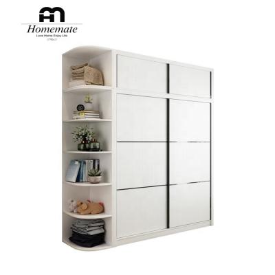 China Large Storage Modern Design Bedroom Furniture Durable Wooden Sliding Door Wardrobe for sale