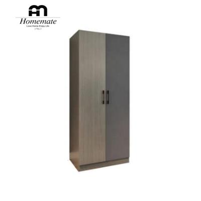 China New Storage Design Low Price MDF Bedroom Furniture Double Color Wardrobe for sale