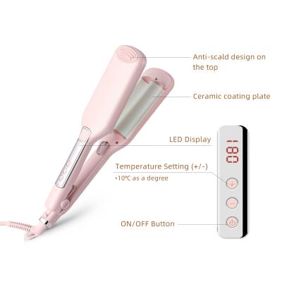 China wholesale custom logo led display easy use curling iron ceramic hari curler machine egg roll waves curling wand for hair for sale