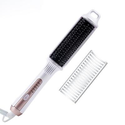 China 2020 Korean Electric Brush Hair Straightener Flat Iron Hair Straightener Brush Comb Online Cepillo Alisador for sale