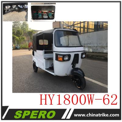 China Passenger 60V 1500W Electric Rickshaw Three Wheel Paasenger Adults Bajaj for sale