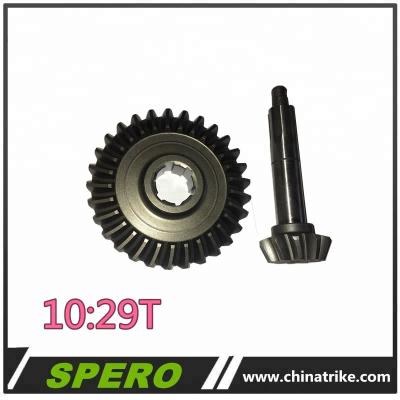 China HOT sale iron tricycle parts 10:29 teeth gear use for motocarro rear axle differential for sale