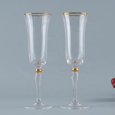 China WONDER Champagne Flute Lead Free Crystal Champagne Glass Goblet For Wedding Party for sale