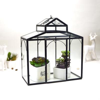 China Europe WONDER Church Greenhouse Flower Glass House Lead Free Mini Greenhouse for sale