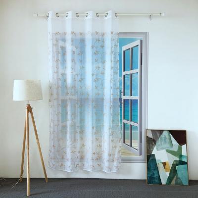 China FANCY NICE ELEGANT QUALITY EMBROIDERY QUALITY BLACKOUT DESIGN HI PANEL SHEER CURTAIN FOR LIVING ROOM AND HOTEL SAIL EMD-41 for sale