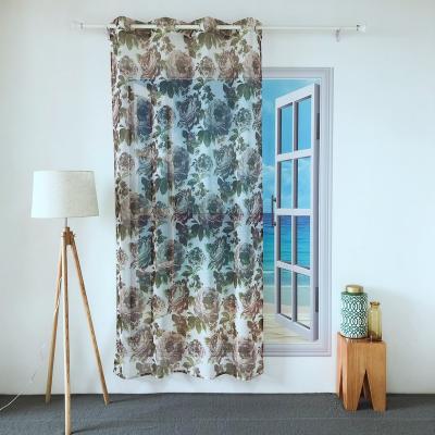 China BLACKOUT KEQIAO CHINA POLYESTER SAIL TROLLEY SINGLE PRINTING FLOWERS PURE WINTER PT-17 PANEL CURTAIN SPRING AUTUMN TULLE for sale