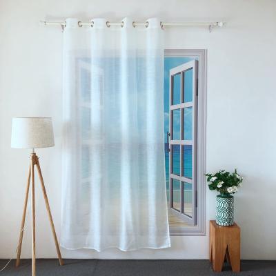 China Blackout KEQIAO CHINA shipping and handling - READY MADE SOLID COLOR 7 COLOR POLYESTER TULLE CART NICE WHITE VOIL WHITE PURE PANEL CURTAIN FOR LIVING ROOM HOTEL for sale