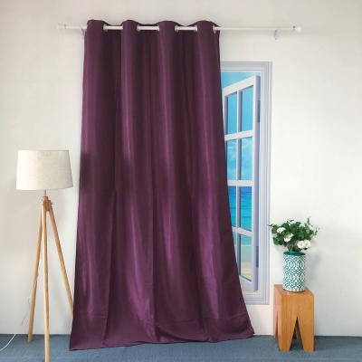 China PURPLE RED PURPLE POLYESTER PRICE BLACKOUT KEQIAO BK-3 GOOD DESIGN POLYESTER SAIL TROLLEY BLACKOUT CURTAIN PURE SINGLE SINGLE INTERESTING PANEL for sale