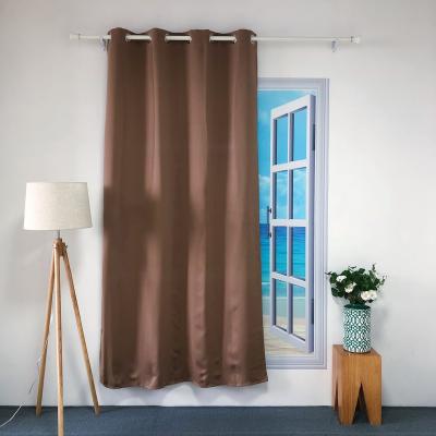 China KEQIAO CHINA BK-2 BLACKOUT POLYESTER PRICE GOOD DESIGN POLYESTER SAIL TROLLEY BLACKOUT CURTAIN PURE SINGLE SINGLE INTERESTING DARK KHAKI PANEL for sale