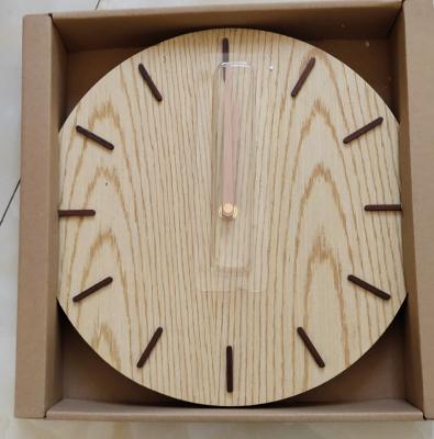 China Home Decoration Radio Wall Clocks Circular Bamboo And Wooden Clock for sale