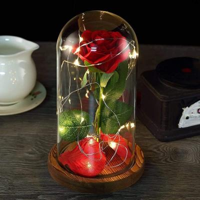 China Father's Day/Mother's Day/New Year/Memorial Gift Rose With Light Artificial Red Rose Valentine's Day Wedding Propose Marriage Thanksgiving/Valentine's New Product for sale