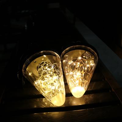 China IP44 Solar Energy Popular Waterproof Outdoor Copper Wire Lantern Product Solar Hanging Lantern String Light for sale