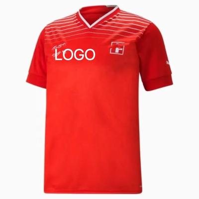 China Shirts & Tops Wholesale Soccer T Shirt High Quality Sports Wear Custom Printing Uniform Team Switzerland National Soccer Jersey for sale