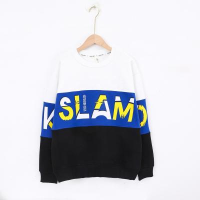 China Anti-pilling Winter Thicken Warm Kids Sweatershirt Boys Tops INS Kids Long Sleeve Fleece T-shirt Letter Printing Tiktok Boy's Clothing for sale