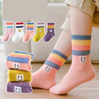 China Fashion dress baby sporty high quality clip thongs socks cute baby cotton children colorful tube socks for sale