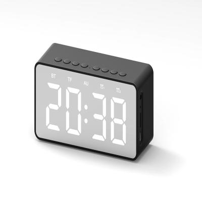 중국 2021 New Product Mini alarm clock Blue tooth Wireless Speaker with Clock 판매용