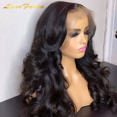 China Unprocessed Super Silky Double Body Wave Hair Pulled Front Wig,Transparent 13x4 Lace Frontal Wig,Wig Hair Wholesale Vendors for sale