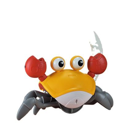 China Custom Induction Plastic Escape Crab Crawling Baby Toys Cute Crab Dancing Crab Infant Crawling Mobile Electric Walking Toy With USB Line for sale