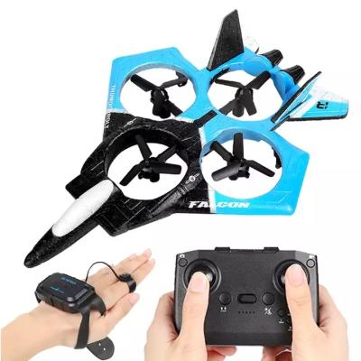 China EPP Hand Gesture 2.4g Foam Flat Plane Toy Camera Remote Control Aircraft Return Flight Rc Airplane Quadrotor Drone Auto Fighter Hand Gesture for sale