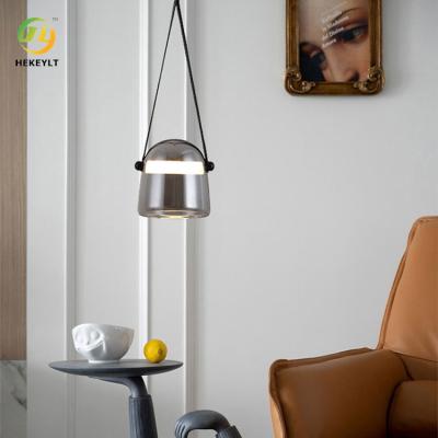 China Hotel Bedroom Led Glass Pendant Light Post Modern Luxury Hanging for sale