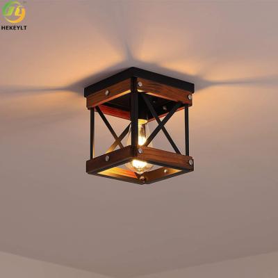 Chine plafonnier nordique en bois LED du fer 220V pour la tête à la maison de l'hôtel 1 à vendre