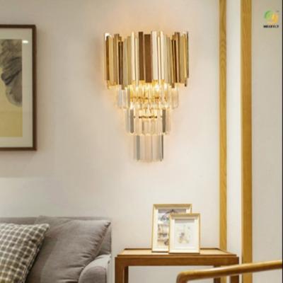 China Haupthotel moderner Crystal Wall Lights Luxury E14 x 2 zu verkaufen