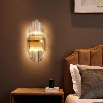 China E14 X 2 Crystal Wall Light For Home/hoteles/salas de exposición modernos de lujo en venta