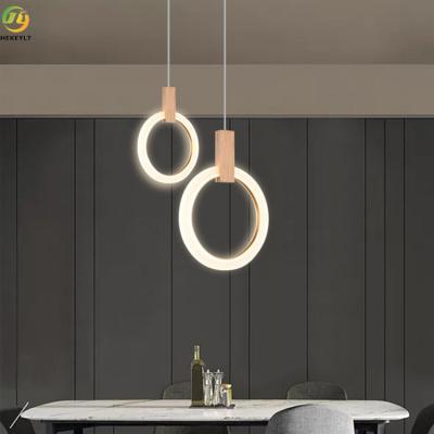 China Wood LED Nordic Pendant Light For Showroom Hotel  Indoor for sale