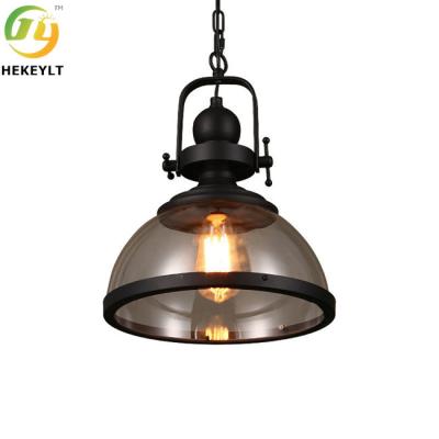 China E26 Bulb Base Metal And Glass Nordic Style Clear Pendant Light zu verkaufen