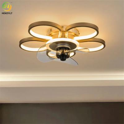 Chine L'or/fan de plafond affleurante noire en métal LED de bâti a intégré 48W pour de petites salles à vendre