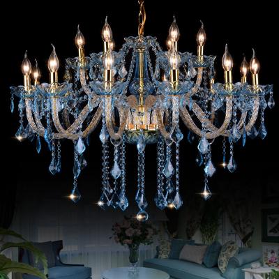 China LED E14 Glass Metal Crystal Chandelier Lamp For Wedding Lobby for sale