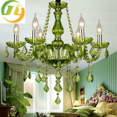 China Luxusglasarm-Crystal Candle Chandelier For Decorations-Schlafzimmer-moderne hängende Lichter zu verkaufen