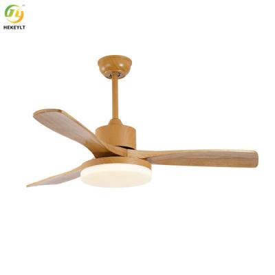 Cina luce di legno del ventilatore da soffitto di pala di 50W LED Smart con telecomando in vendita