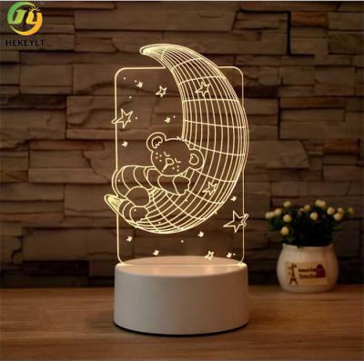 중국 New Item Moon 3D Led Night Light for Kids Home Decoration in Malaysia 판매용