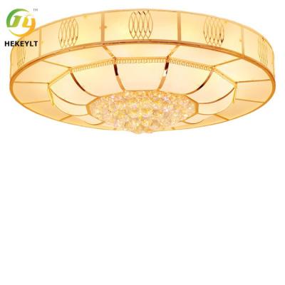 China Hot Sale Luxury Led Crystal Golden Ceiling Lamp For Bedroom living room for sale