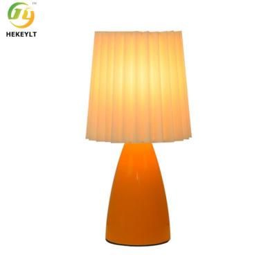 China D10cm Usb Dimmable Bedside Table Lamp Ceramic And Fabric White Yellow Pink en venta