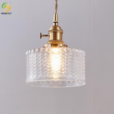 China 265V Japanese Vintage Hotel Modern Pendant Light Chandelier Glass / Green Glass + Copper E27 for sale