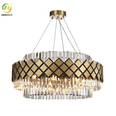 China Diodo emissor de luz Crystal Chandeliers moderno claro de bronze de K9 Crystal Hanging Ceiling Light à venda