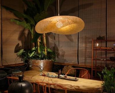 China Bambusrattan schattieren modernes hängendes Licht D60cm/D80cm/D100cm zu verkaufen