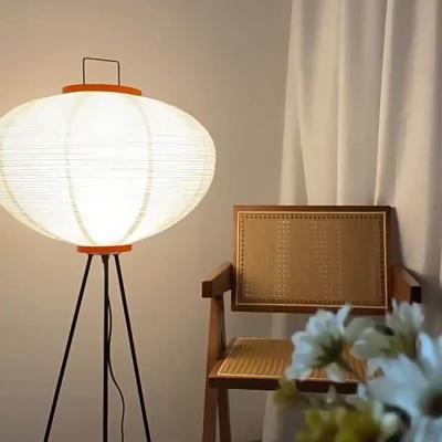 中国 LEDの金属のアール・デコの床ランプの現代ライス ペーパーの床ランプ120cm x 53cm 販売のため