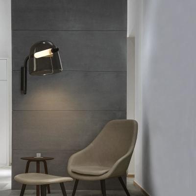 China Bedroom Simple Post Modern Glass Wall Lamps Nordic Creative Glass Wall Lamp for sale