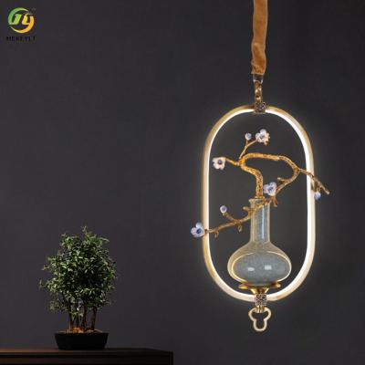 China All Copper Luxury Branch Art Single Pendant Light For Aisle Bedroom Living Room Te koop