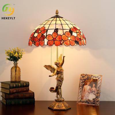 China Luz decorativa de la tabla de Shell Lamp Art Retro Garden de la sala de estar de cobre pura del dormitorio en venta