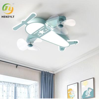 Chine La conversion de fréquence de lumière de fan d'avions de la pièce d'enfants de plafonnier de chambre à coucher de ménage a intégré la fan de plafond invisible à vendre