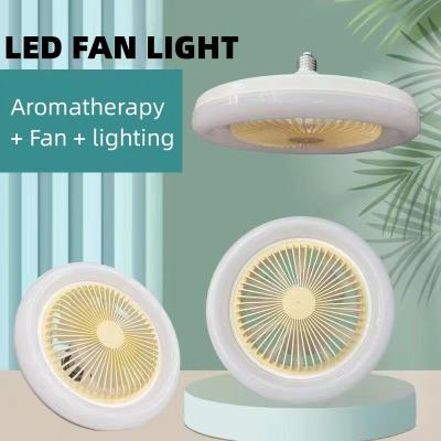 Κίνα LED Aromatherapy Fan Light Bedroom Dining Room Ceiling Fan Light Lighting + Fan 2-In-1 Invisible Fan Pendant Light προς πώληση