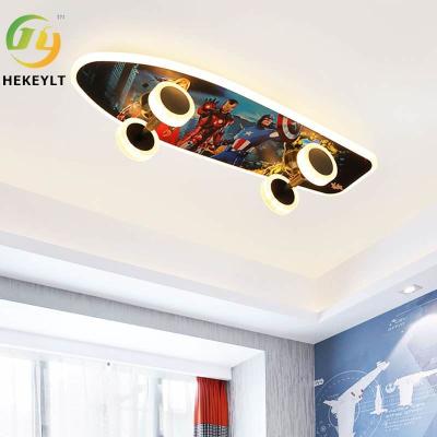 China Nordic Bedroom Children'S Room Ceiling Light Cartoon Eye Protection Scooter Lamps for sale