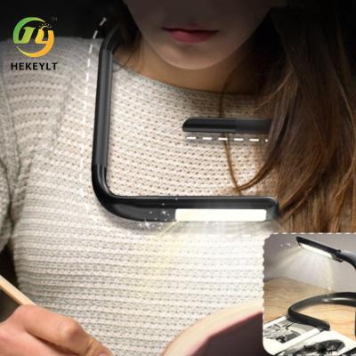 China Silica Gel ABS Hanging Neck Reading Light USB LED Reading Lamp For Students for sale